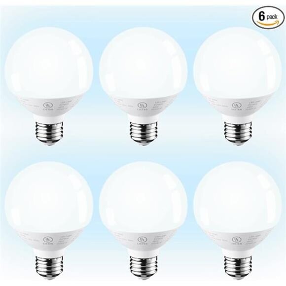 G25 LED Globe Bulb, for Bathroom Vanity or Mirror, 40W Equivalent 6W, Dimmable - Picture 14 of 14